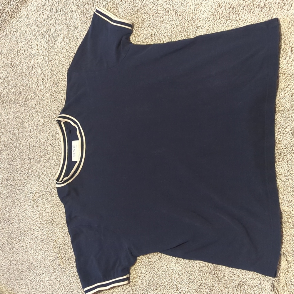 Navy Short Sleeve Shirt with white Trim